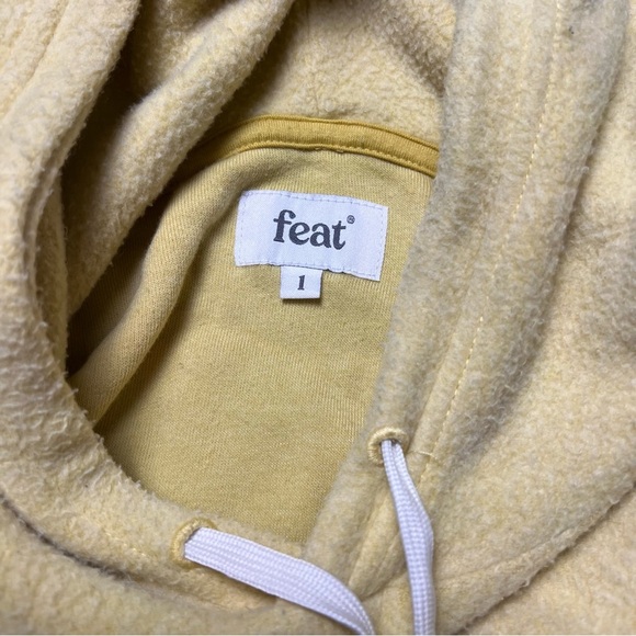 Feat Hoodie Unisex Blanket Blend Hoodie Sweatshirt Soft LOGO Yellow - Picture 3 of 7